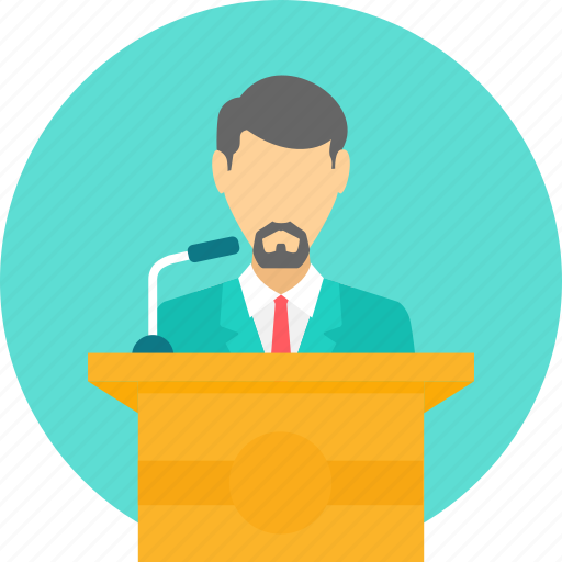 Announcemnt, communication, dais, lecture, mike, speech, podium icon - Download on Iconfinder