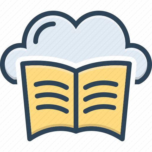 Book, online, dictionary, education, knowledge, computing, cloud library icon - Download on Iconfinder