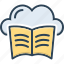 book, online, dictionary, education, knowledge, computing, cloud library 