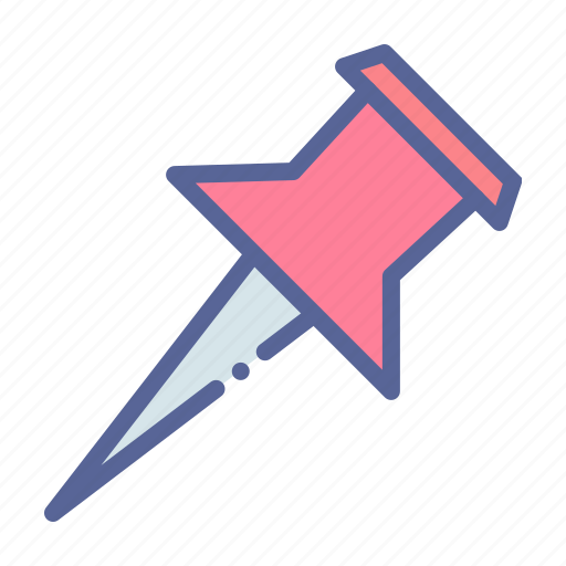 Pushpin, pin, marker, thumbtack, fastener icon - Download on Iconfinder