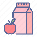 drink, nutrition, packaged, juice, apple, tetrapack