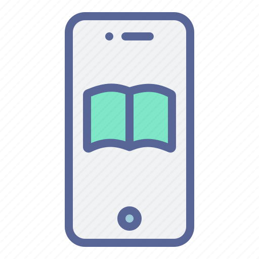 Smartphone, mobile, app, learning, ebook, book, reader icon - Download on Iconfinder