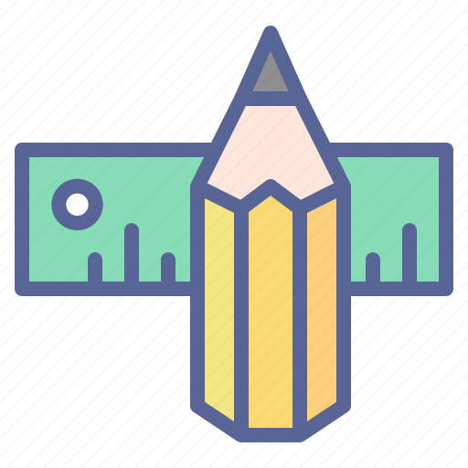 Draw, scale, pencil, architect, ruler, design, measure icon - Download on Iconfinder