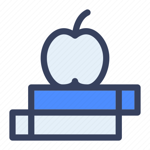 Apple, book, education icon - Download on Iconfinder