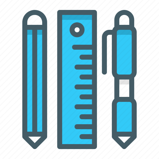 Education, pen, pencil, ruler icon - Download on Iconfinder