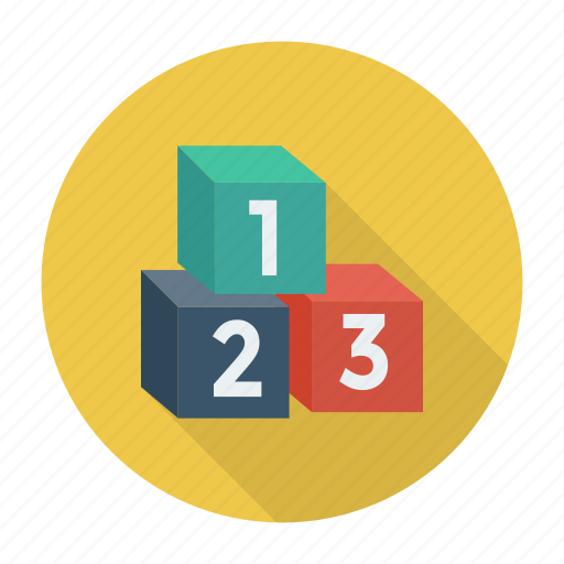 Counting, cubes, digits, podium, puzzle, ranking, winners icon - Download on Iconfinder