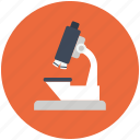 biological, lab, laboratory, medical, microscope, research, science icon, scientific 
