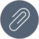 attach, attachment, link, paperclip icon