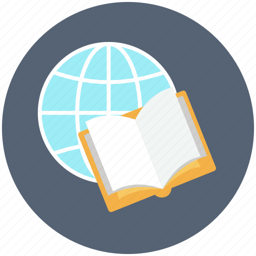 Book, book with world, diary, diary book icon, earth, globe, world icon - Download on Iconfinder