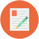 note sheet, paper, writing, writing paper, writing sheet icon, document, page 