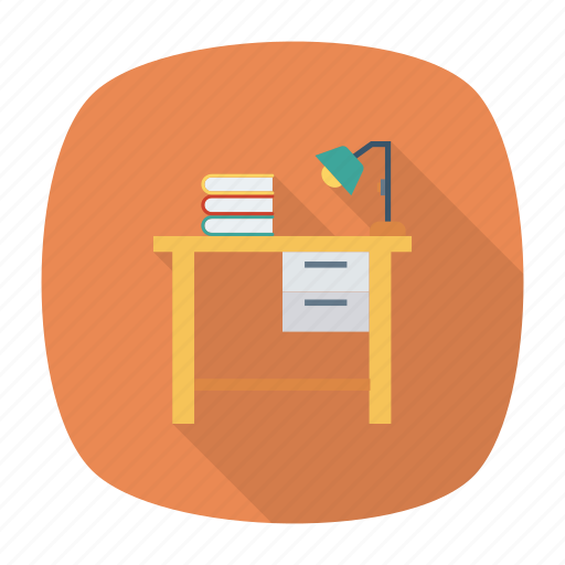 Computer, desk, furniture, light, study, table, work icon - Download on Iconfinder