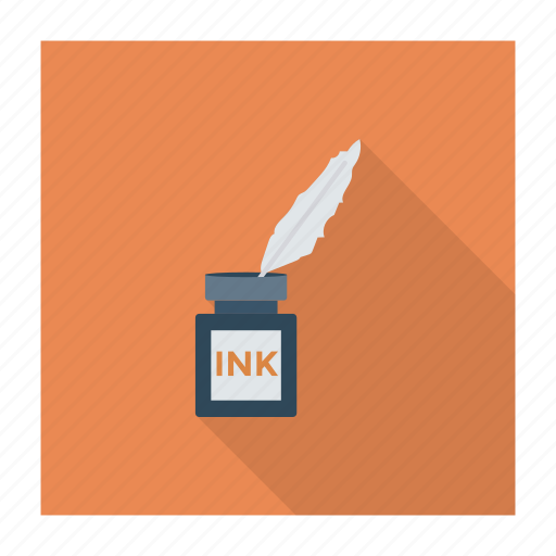 Feather, ink, inkpot, office, pen, write, writing icon - Download on Iconfinder