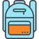 backpack, bag, book, carry, kid, laptop, school
