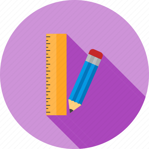 Draw, equipment, measure, pencil, ruler, scale, tool icon - Download on Iconfinder