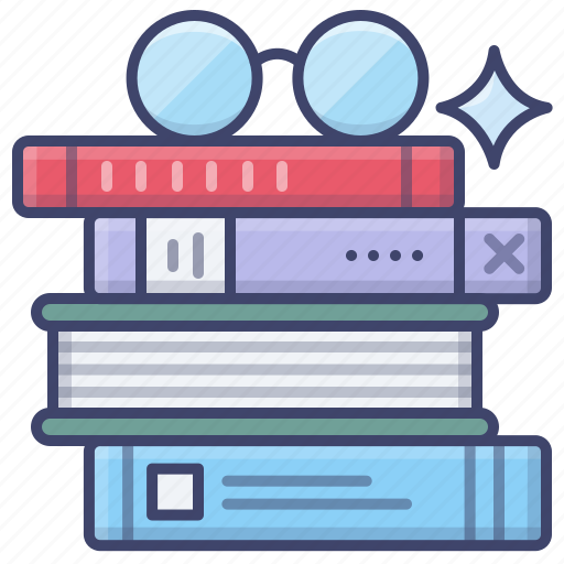 Book, books, glasses, reading icon - Download on Iconfinder