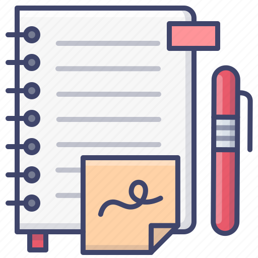 Education, notebook, pen, study icon - Download on Iconfinder