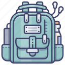 backpack, bag, camping, school