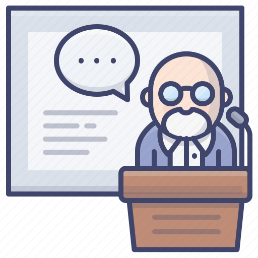 Lecture, lesson, professor, speech icon - Download on Iconfinder
