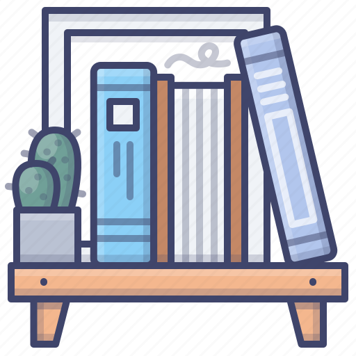 Bookcase, books, bookshelf, shelf icon - Download on Iconfinder