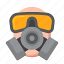 gas, mask, safety, face