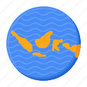 archipelago, earth, globe, ocean