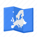 europe, map, navigation, direction