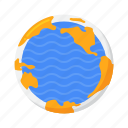 pacific, ocean, globe, earth