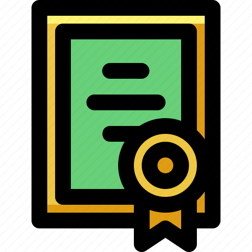 Certificate, degree, diploma, document, education, school, study icon - Download on Iconfinder