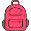 bag, school, student 