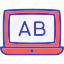 alphabet, ab, laptop, online 