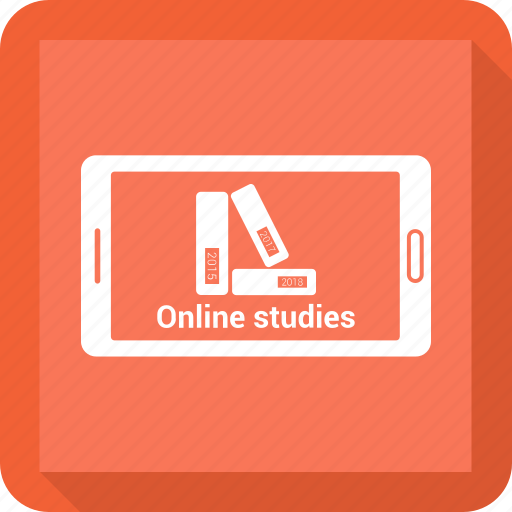Book, cell phone, mobile, online study, phone i icon - Download on Iconfinder