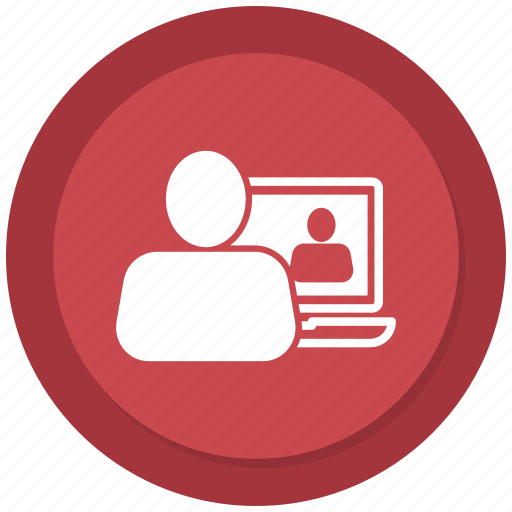 Bubble, chat, friend, laptop, man, online icon - Download on Iconfinder