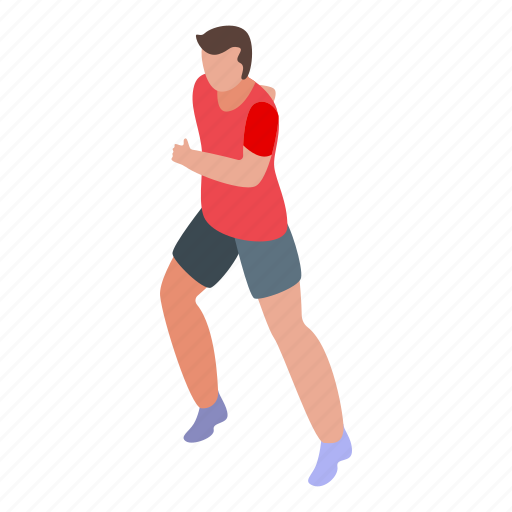 Effort, running, isometric icon - Download on Iconfinder