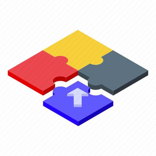Puzzle, effort, isometric icon - Download on Iconfinder