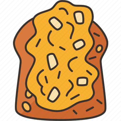 Eggs, buttered, bread, spread, breakfast icon - Download on Iconfinder