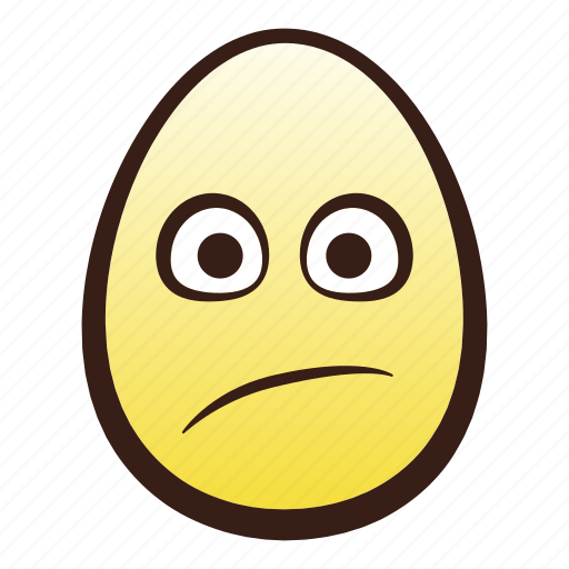 Confused, easter, egg, emoji, face, head icon - Download on Iconfinder