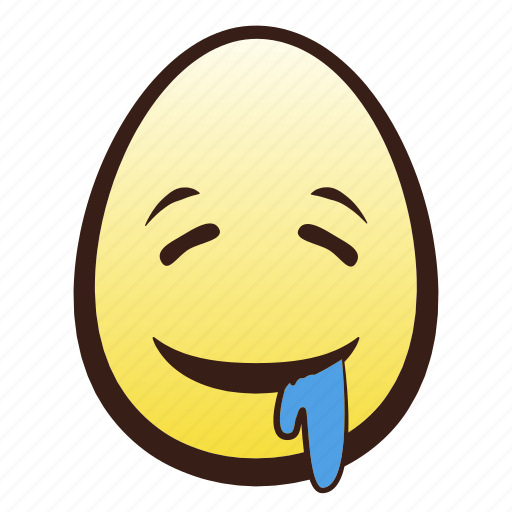 Drooling, easter, egg, emoji, face, head icon - Download on Iconfinder