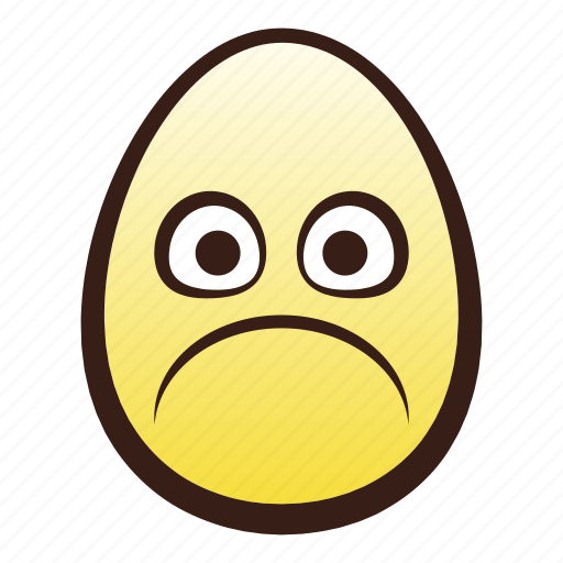 Easter, egg, emoji, face, frowning, head icon - Download on Iconfinder