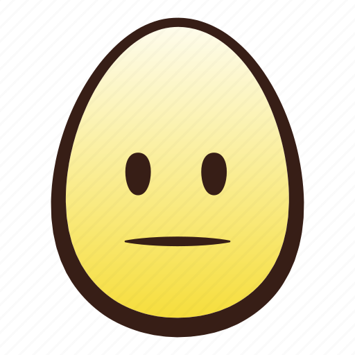 Easter, egg, emoji, face, head, neutral icon - Download on Iconfinder