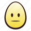 easter, egg, emoji, face, head, neutral 