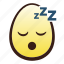 easter, egg, emoji, face, head, sleeping 
