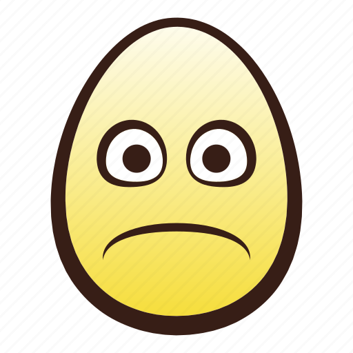 Easter, egg, emoji, face, frowning, head, slightly icon - Download on Iconfinder