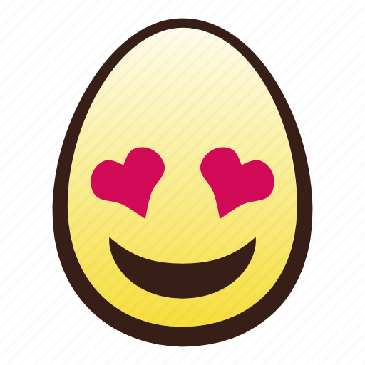 Easter, egg, emoji, eyes, head, heart, smiling icon - Download on Iconfinder
