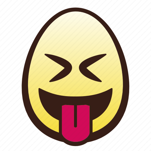 Easter, egg, emoji, face, head, squinting, tongue icon - Download on Iconfinder