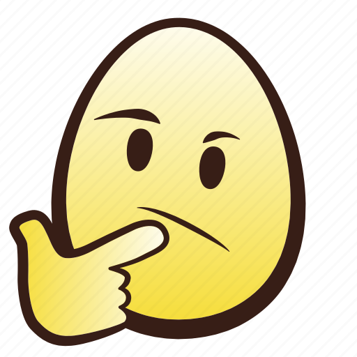 Easter, egg, emoji, face, head, thinking icon - Download on Iconfinder