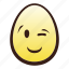 easter, egg, emoji, face, head, winking 