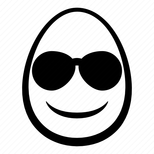 Easter, egg, emoji, face, head, smiling, sunglasses icon - Download on Iconfinder