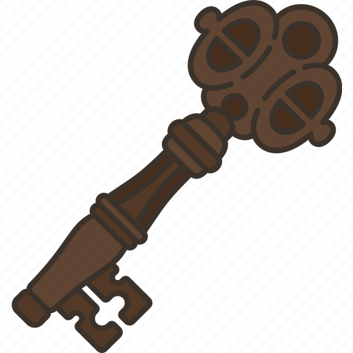 Key, antique, vintage, entrance, estate icon - Download on Iconfinder