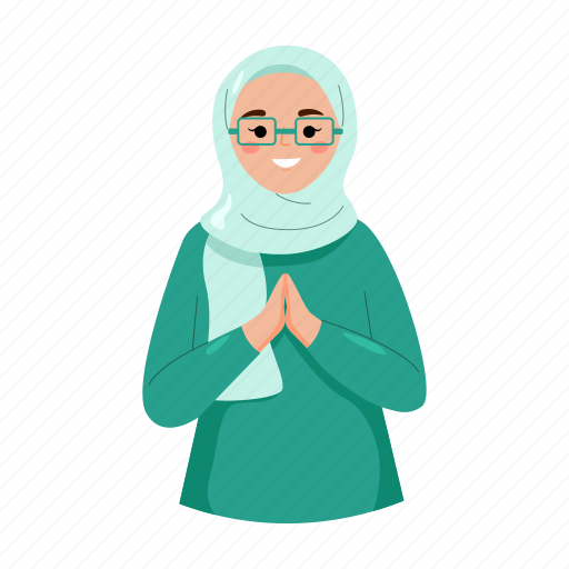 Eid, ramadan, muslim, character, avatar, girl, hijab icon - Download on Iconfinder