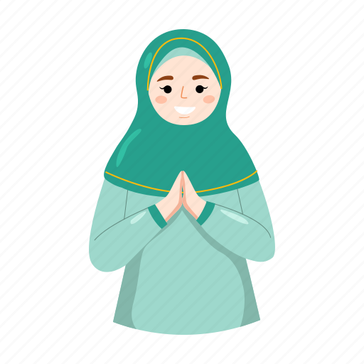 Eid, ramadan, muslim, character, avatar, female, hijab icon - Download on Iconfinder